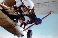 Exiting a Cessna 206 Aircraft